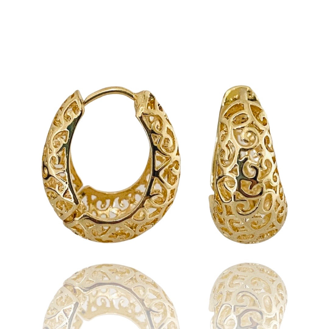Val Tina Siabella™ Phyllis Filigree Hoops