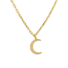 Load image into Gallery viewer, Crescent Moon Pendant Necklace
