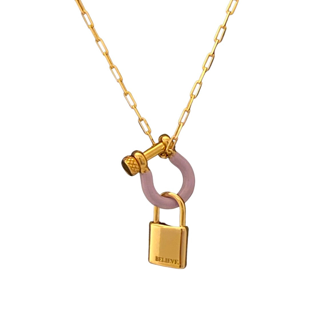 Bold Lock Pendant Chain Necklace – Harper & Jewels
