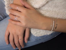 Load image into Gallery viewer, Val & Tina Siabella™ Thin Polished Hammered Band
