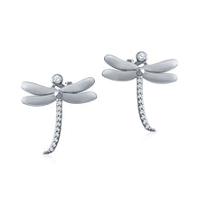 Load image into Gallery viewer, Dragonfly Post Earrings - Silver