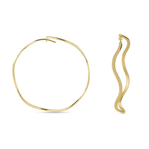 18K Gold-Filled Serpentine Hoops