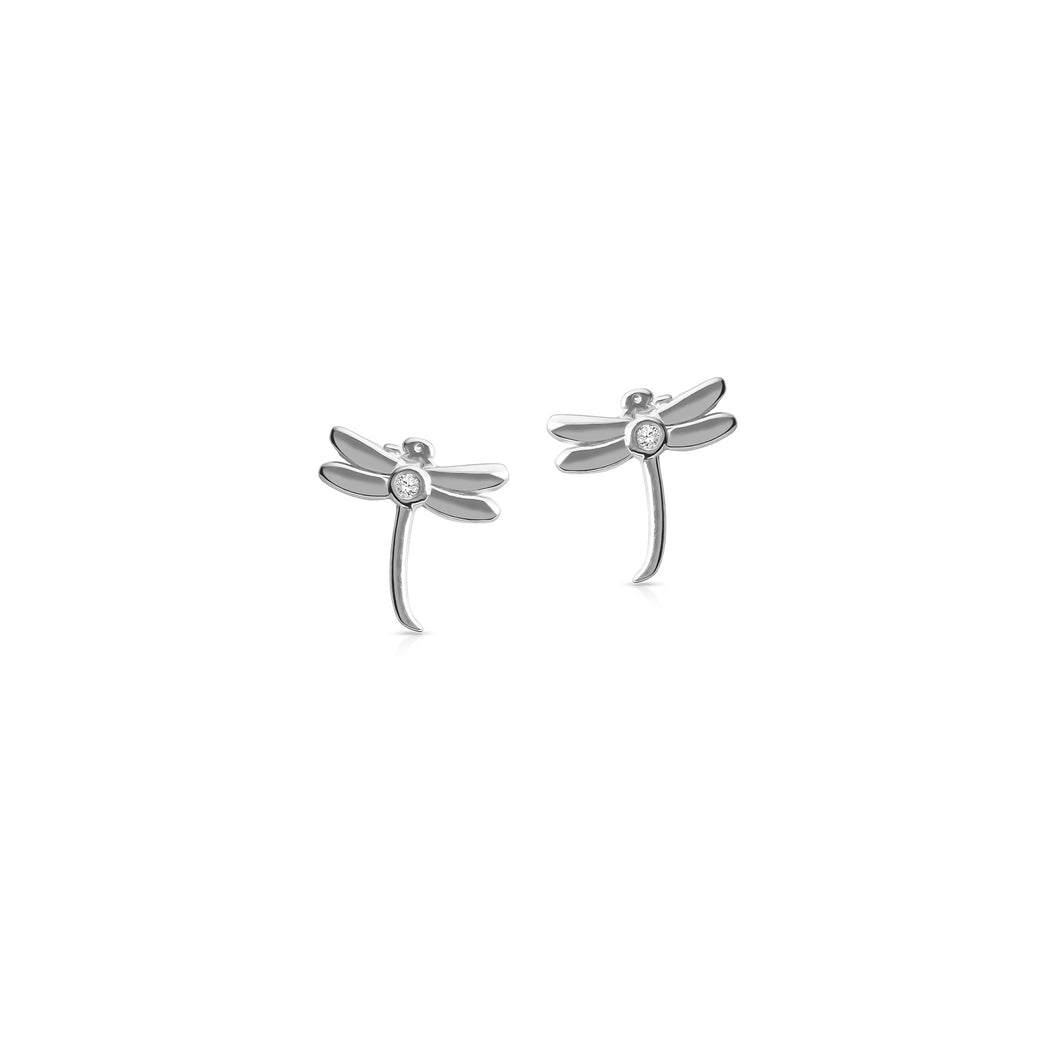 Dragonfly Mini Studs Silver
