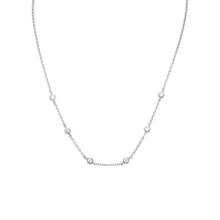 Load image into Gallery viewer, Six Bezel Set CZ Necklace