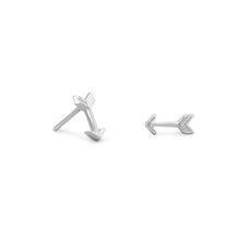 Load image into Gallery viewer, Tiny Arrow Earrings - Silver
