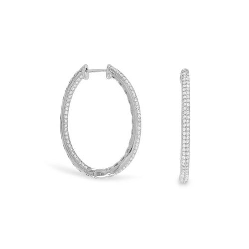Val & Tina Siabella™ CZ In/Out Hoop Earrings