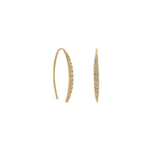 Load image into Gallery viewer, Graduated CZ Vertical Bar Earrings