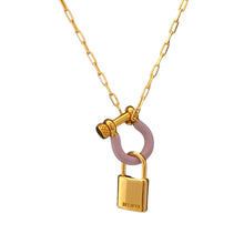 Load image into Gallery viewer, &quot;Believe&quot; Lock Charm Necklace