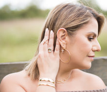 Load image into Gallery viewer, &quot;Odette&quot; Gold-Filled Hinged Statement Bangle