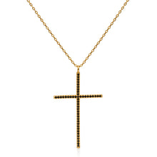 Load image into Gallery viewer, Black &amp; Gold Cross