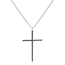 Load image into Gallery viewer, Black &amp; Silver Cross