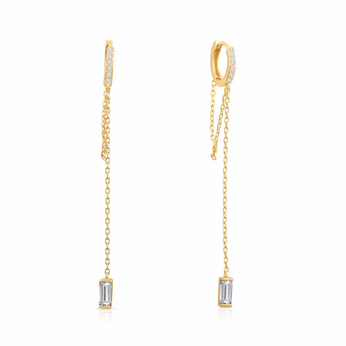 Celeste Huggie Hoop Earrings - Gold