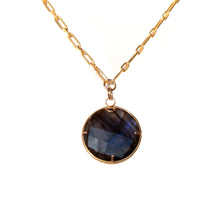 Load image into Gallery viewer, Charlotte Medallion Necklace - Labradorite