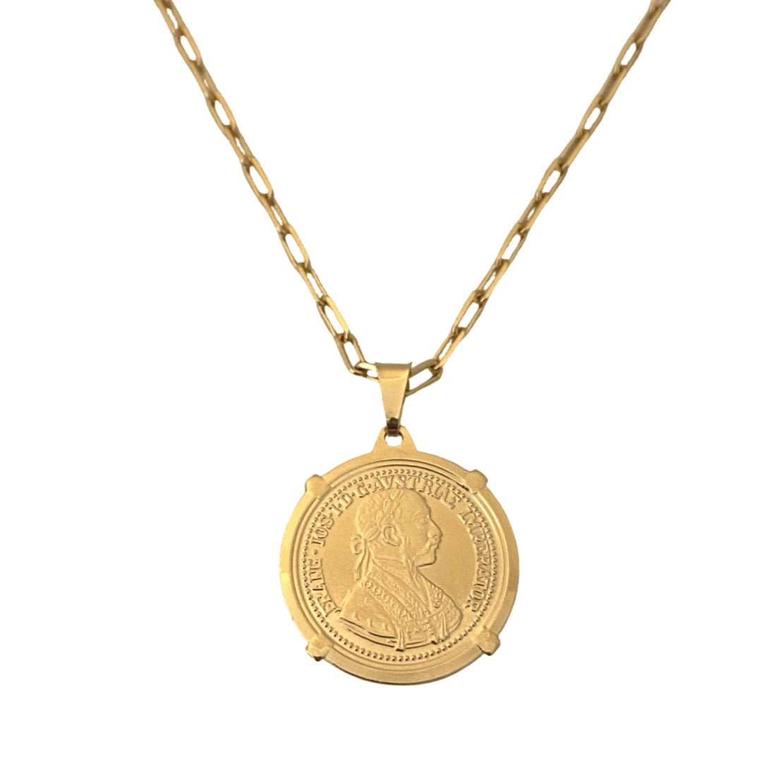 Italian Coin 14K Ring & Necklace (PB2-MG) | EstateSales.org