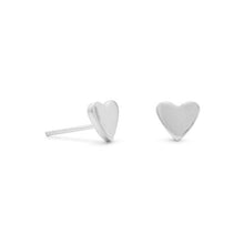 Load image into Gallery viewer, Heart Stud Earrings - Silver