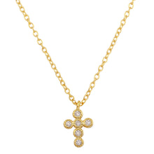 Load image into Gallery viewer, Mini Cross Choker Necklace - Gold