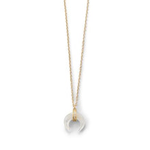 Load image into Gallery viewer, Mother of Pearl Crescent Necklace