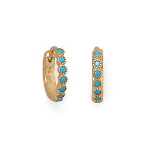 Audrey Turquoise Small Hoops