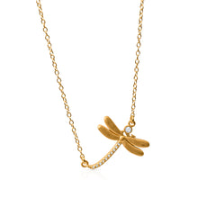 Load image into Gallery viewer, Dragonfly Necklace Gold