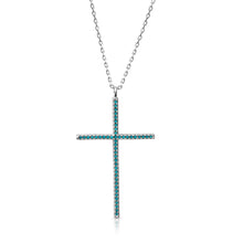 Load image into Gallery viewer, Turquoise Cross Silver